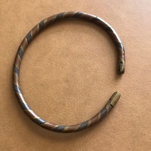 Mixed metal African cuff bracelet OS